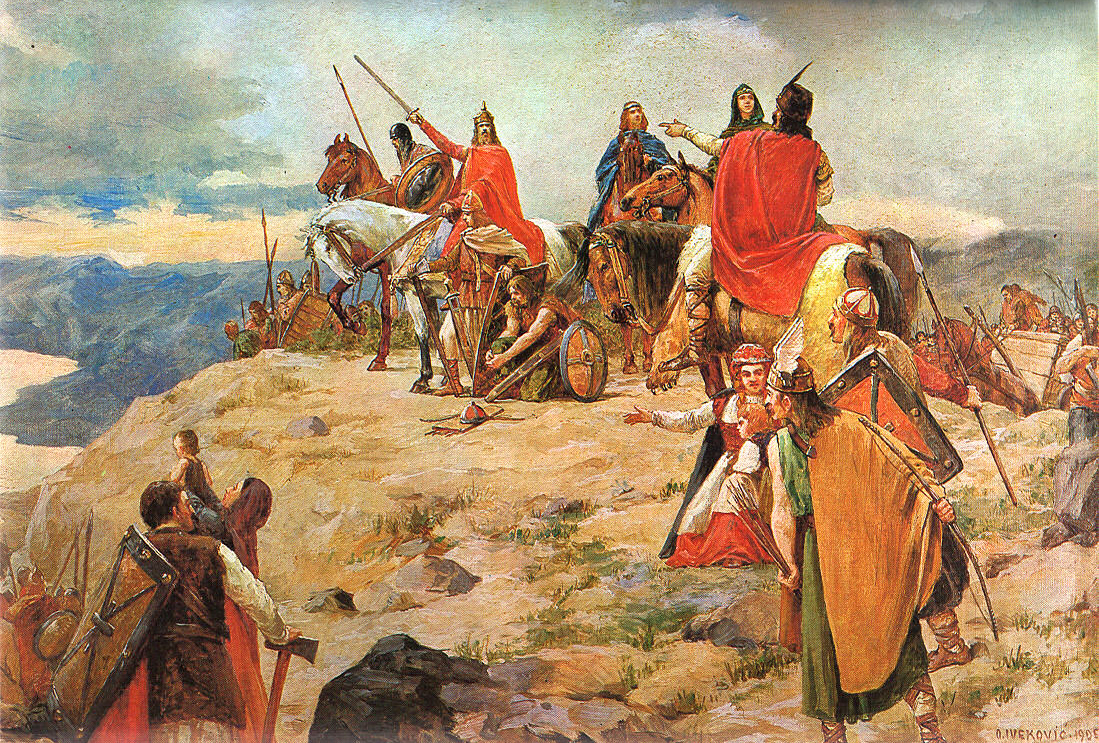 The Croats' arrival at the Adriatic Sea