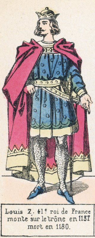 Louis VII, 41st King of France, ascended the throne in 1137, died in
