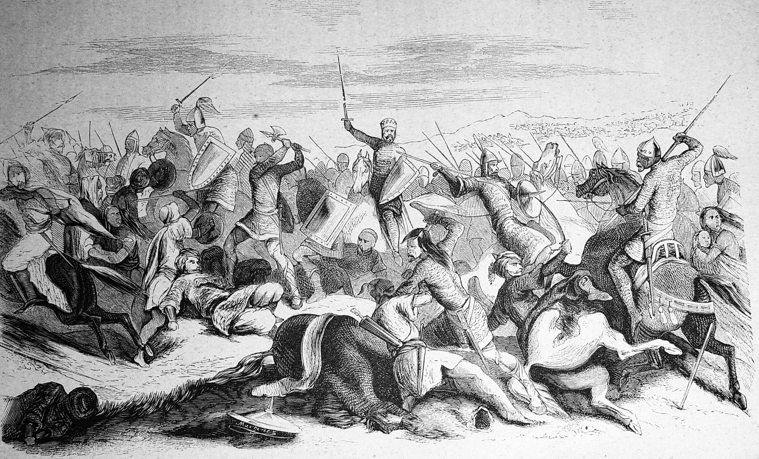 Don Ramiro de León defeats the man from Cordoba next to Simancas