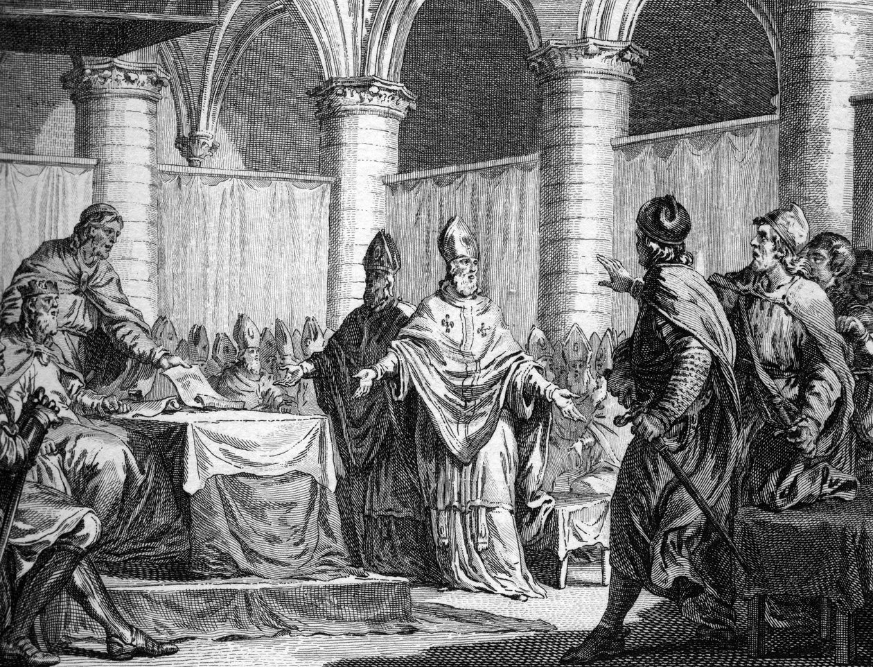 Establishment of ecclesiastical tithes by Pépin le Bref and Carloman