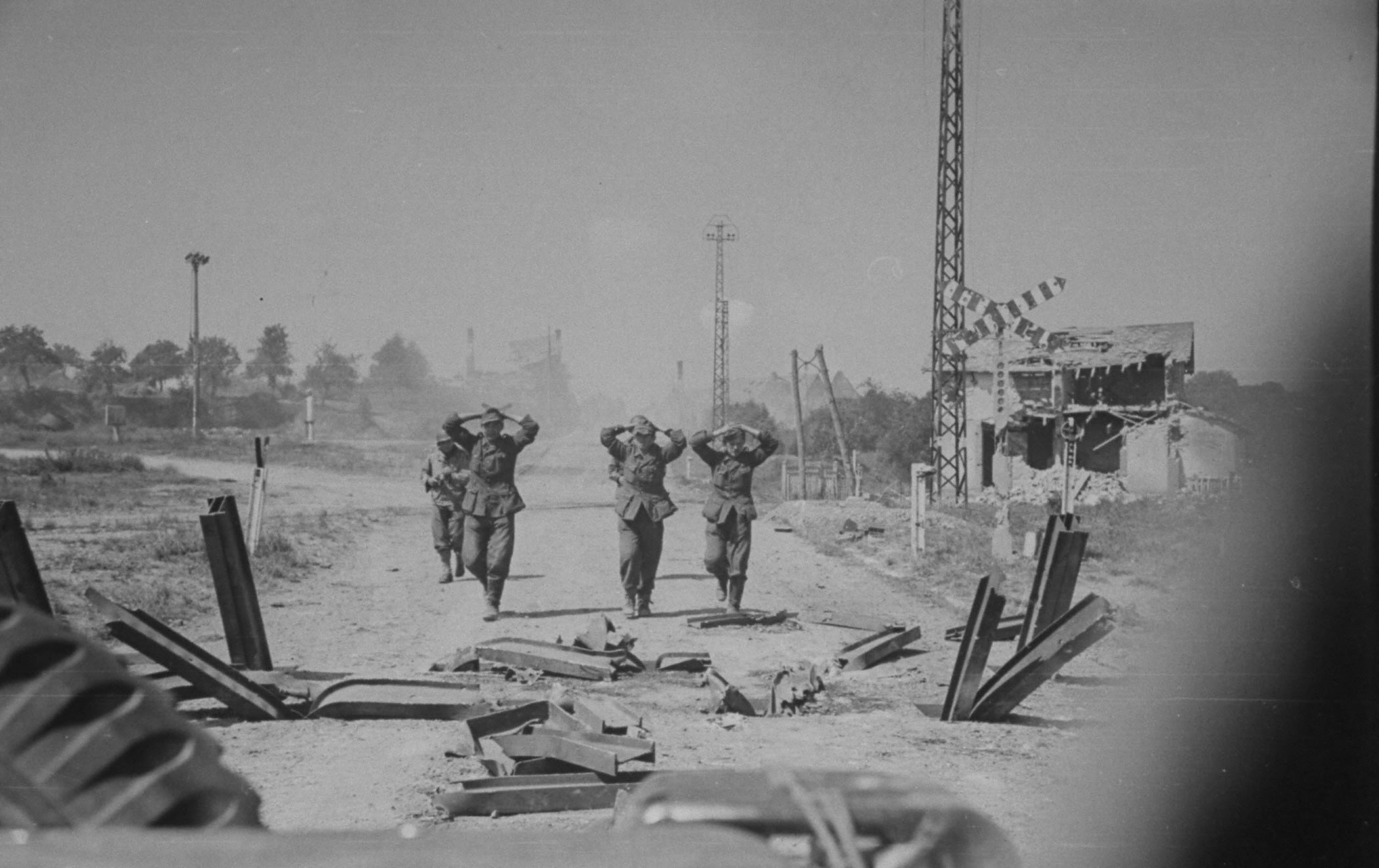 Captured German soldiers during the siege of St. Malo. Ralph Morse