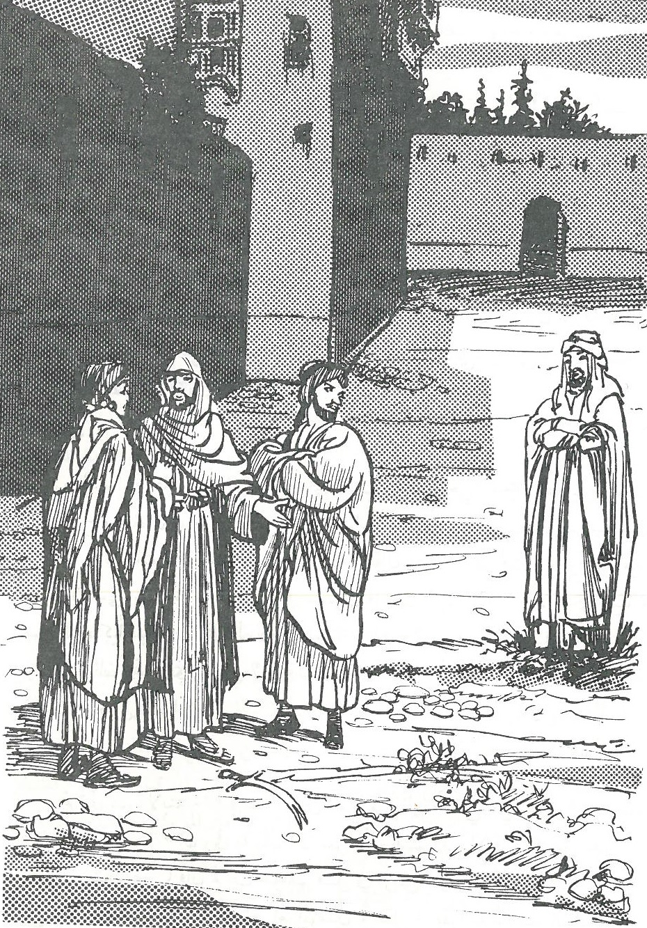 Abdul-Rahman ibn Abi Bakr witnesses a group of Persians talking Hormuzan and Abu Lululah