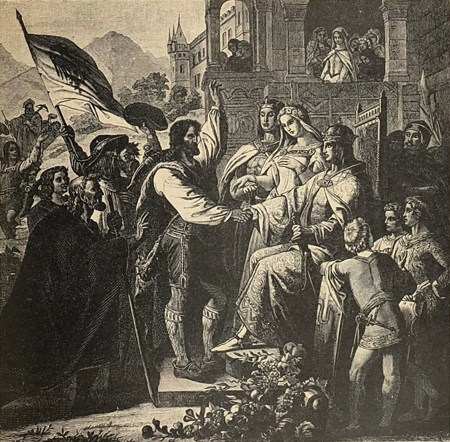 Acquirement of Tyrol After the painting by Andreas Deckelmann
