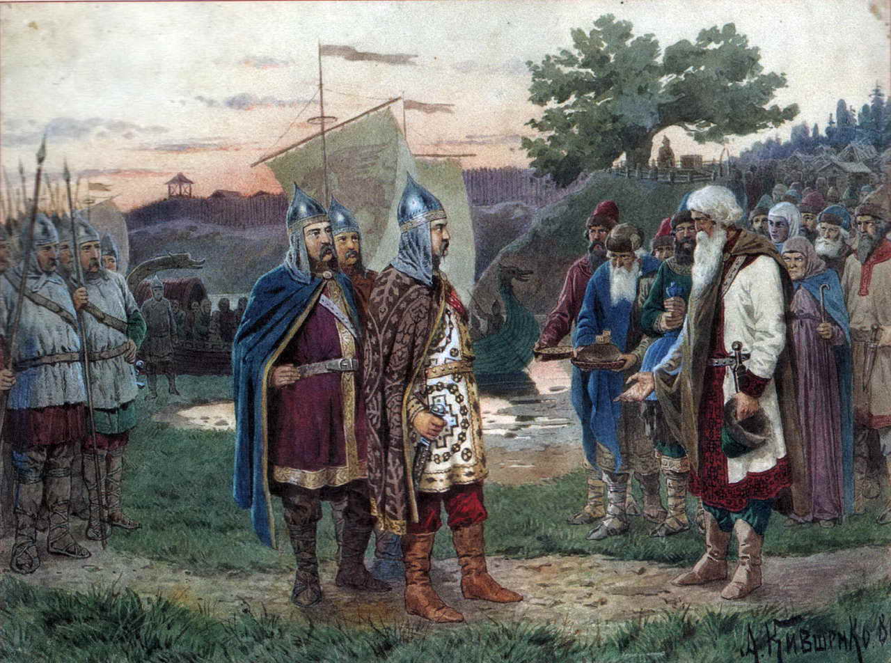 Calling of Varangians by A.Krivshenko