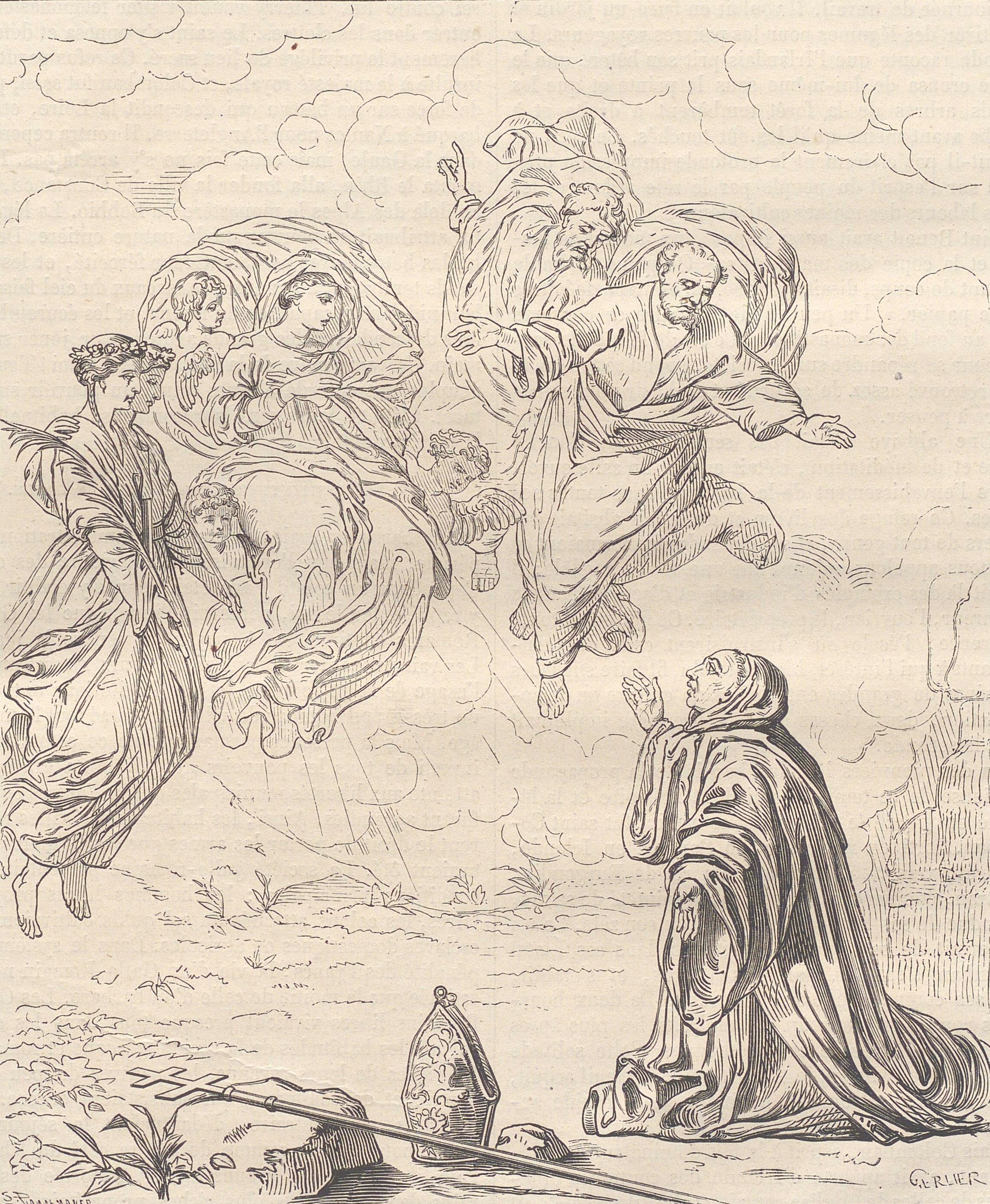 Vision of Saint Benedict, after Eustache Lesueur
