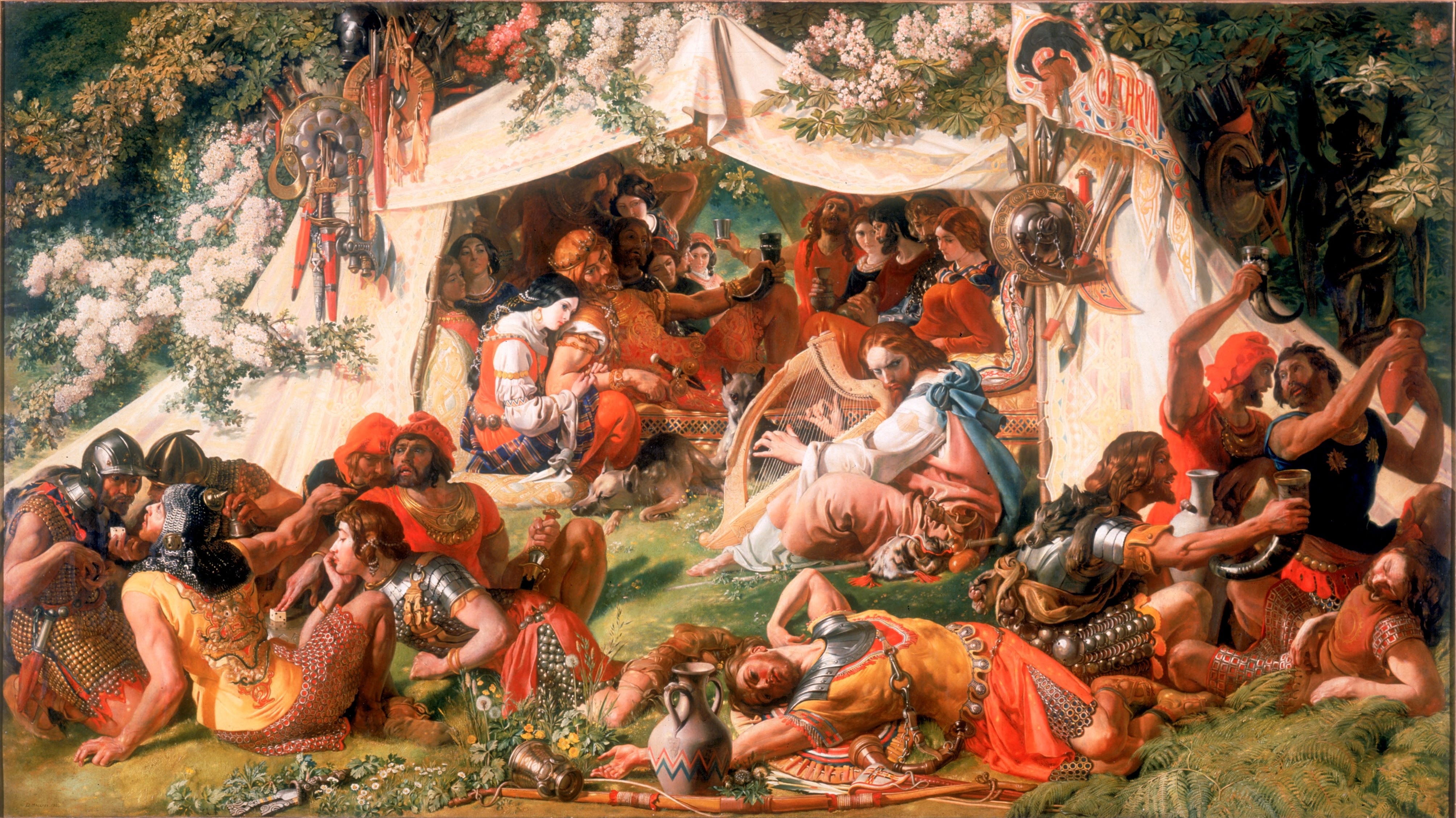Alfred the Saxon King, Disguised as a Minstrel, in the Tent of Guthrum the Dane