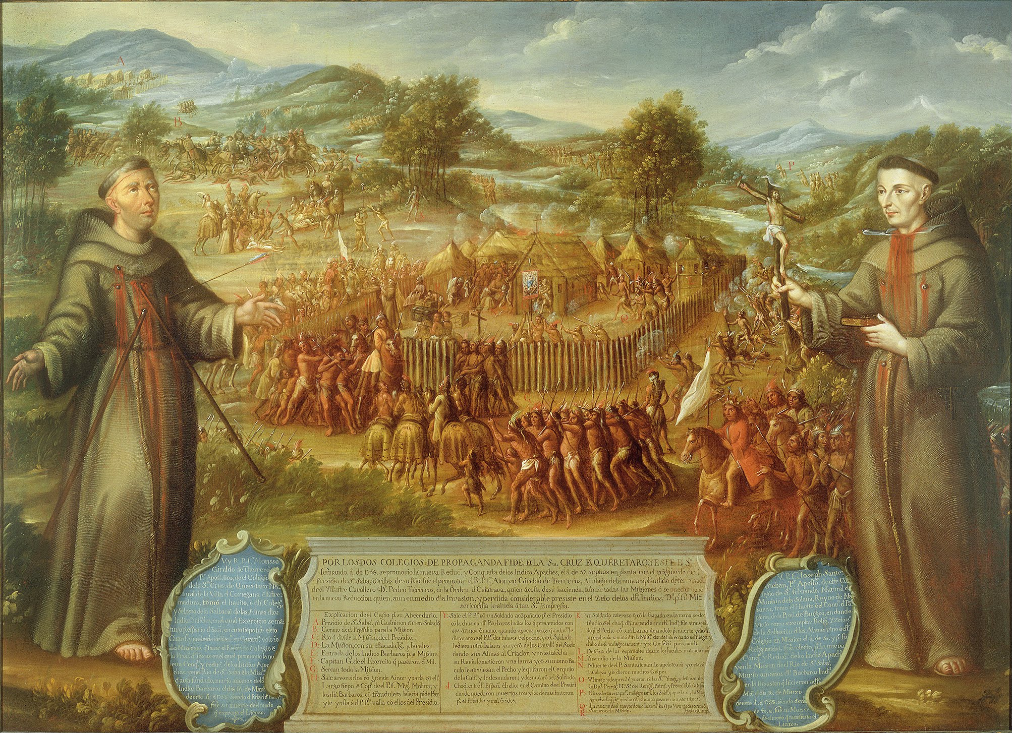 The Destruction of the Saint Sabá Mission in the Province of Texas and the Martyrdom of the Priests, Fray Alonso Giraldo de Terreros and Fray José de Santiesteban