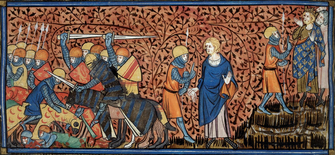 Battle of Mortemer Duke William the Bastard defeating the French, and Duke William sending a herald to Henry I of France