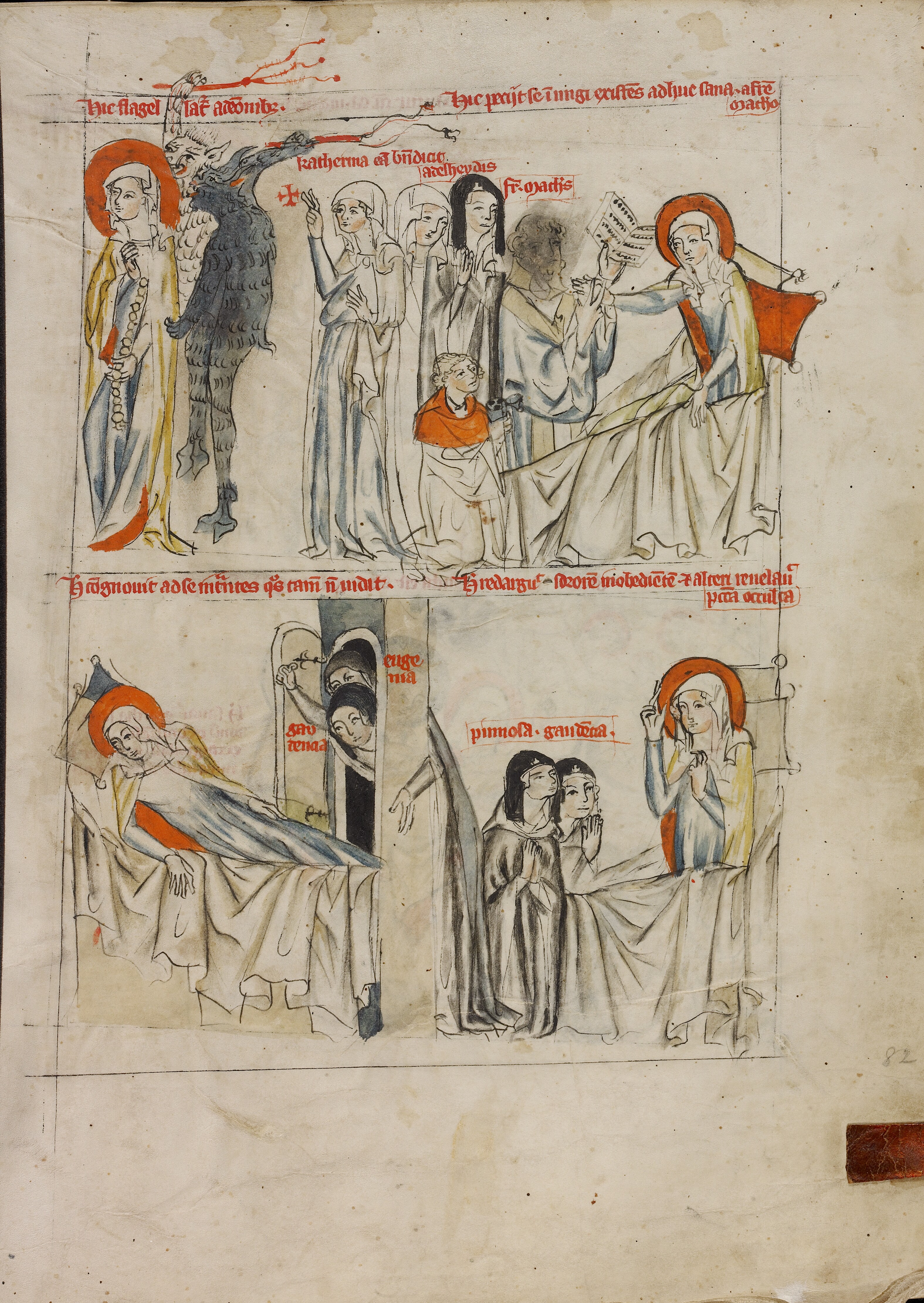 Demons Flagellating Saint Hedwig and Saint Hedwig Requesting Extreme Unction
