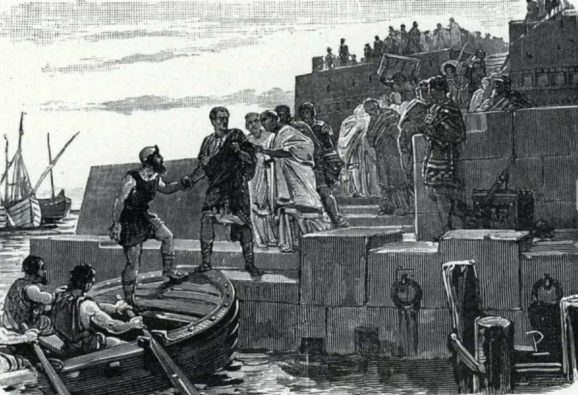 Pompey leaving Brindisium
