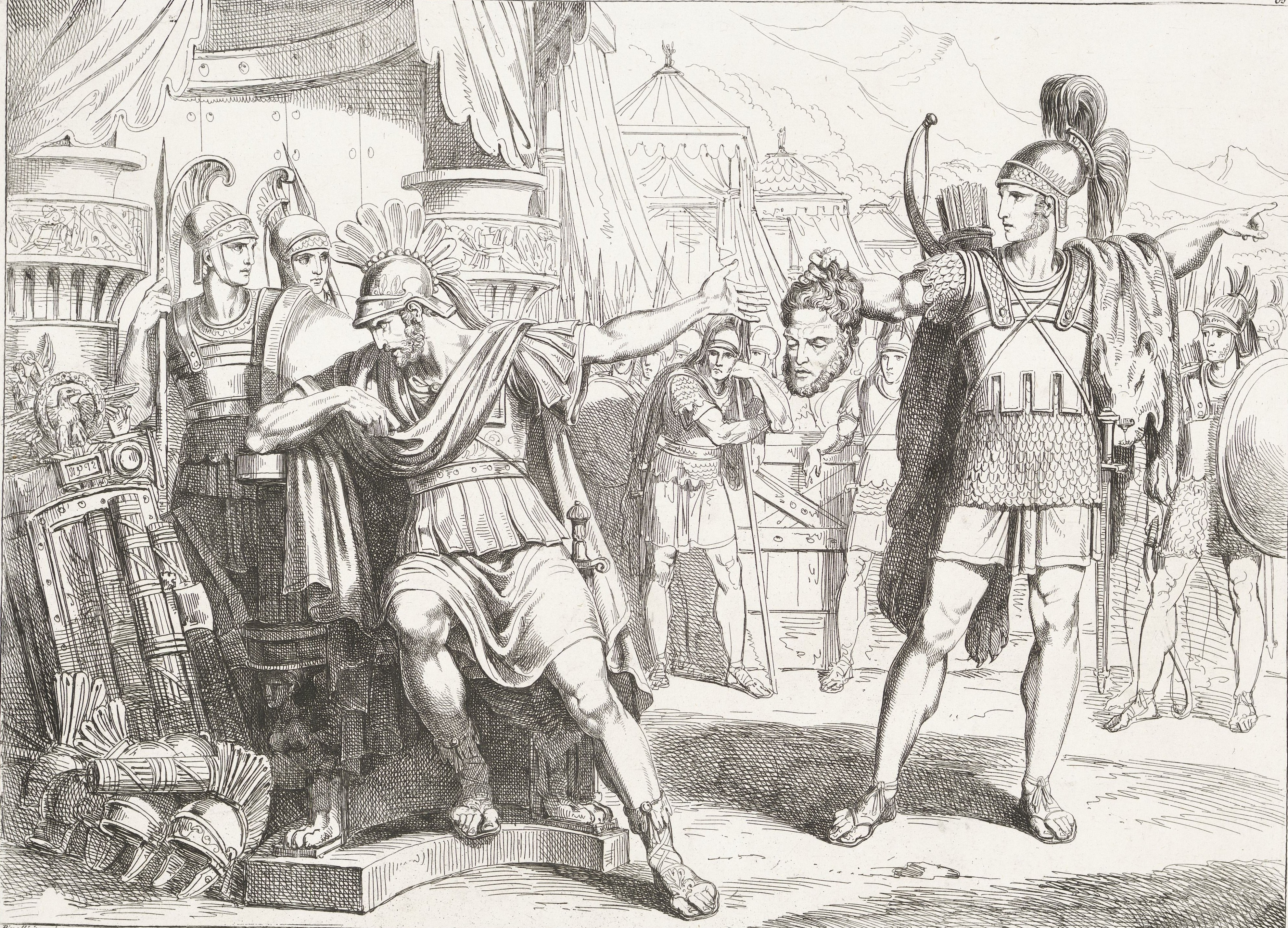 Hannibal at the head of Hasdrubal Having been thrown into Hannibal's Camp