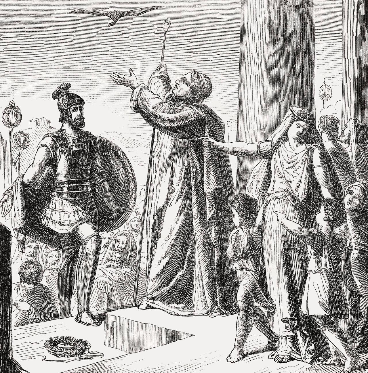 Ancus Marcius, fourth king of Rome honouring Lucius Tarquinius Priscus, fifth king of Rome