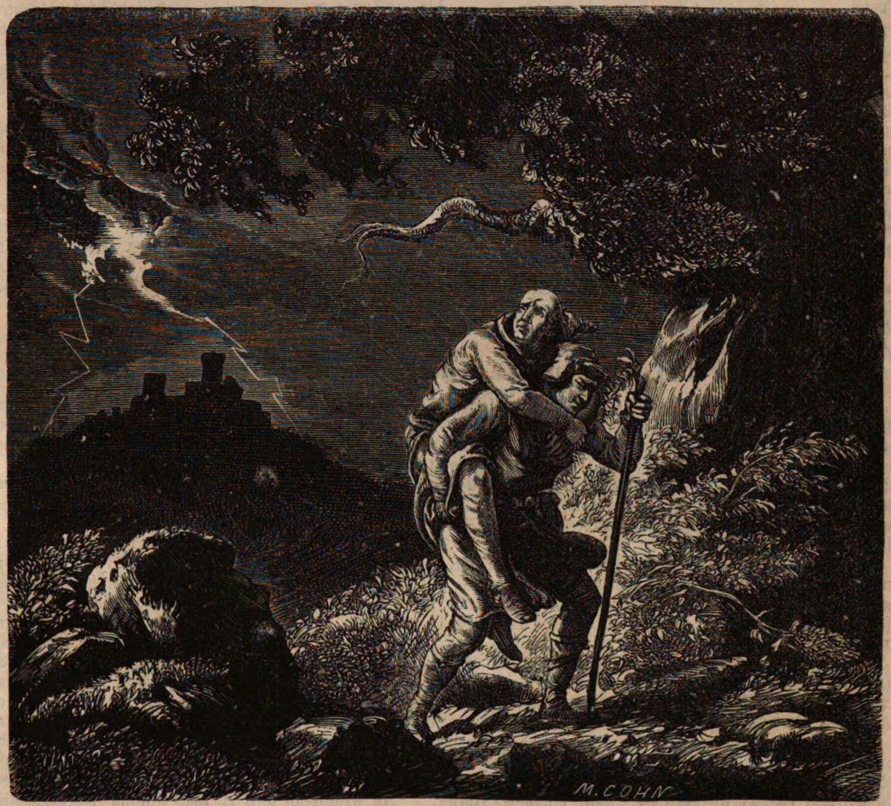 Hugo of Alatri and Pope Gelasius II fleeing Rome