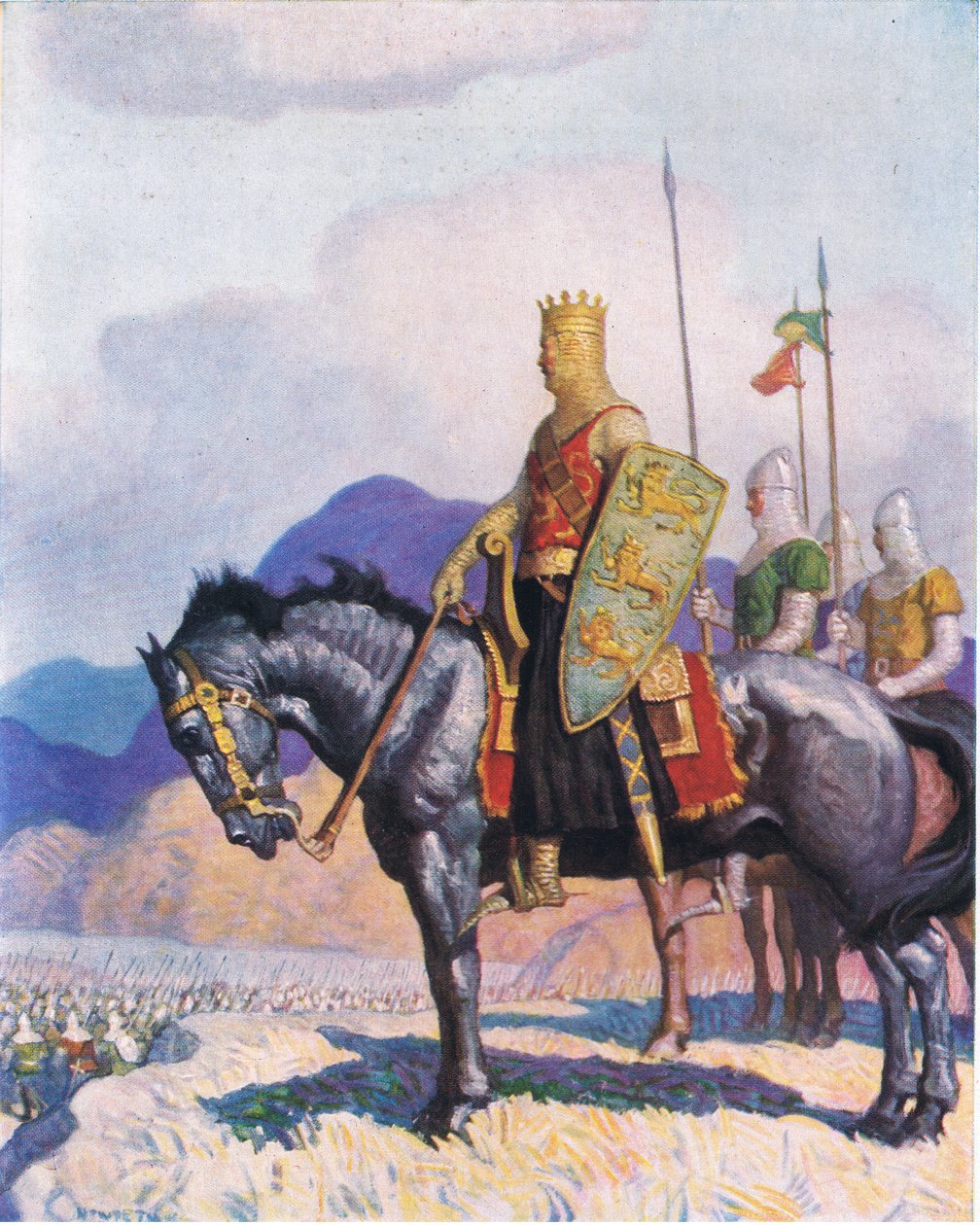 King Edward, from The Scottish Chiefs published by Charles Schribners Sons, 1930 Newell Convers Wyeth
