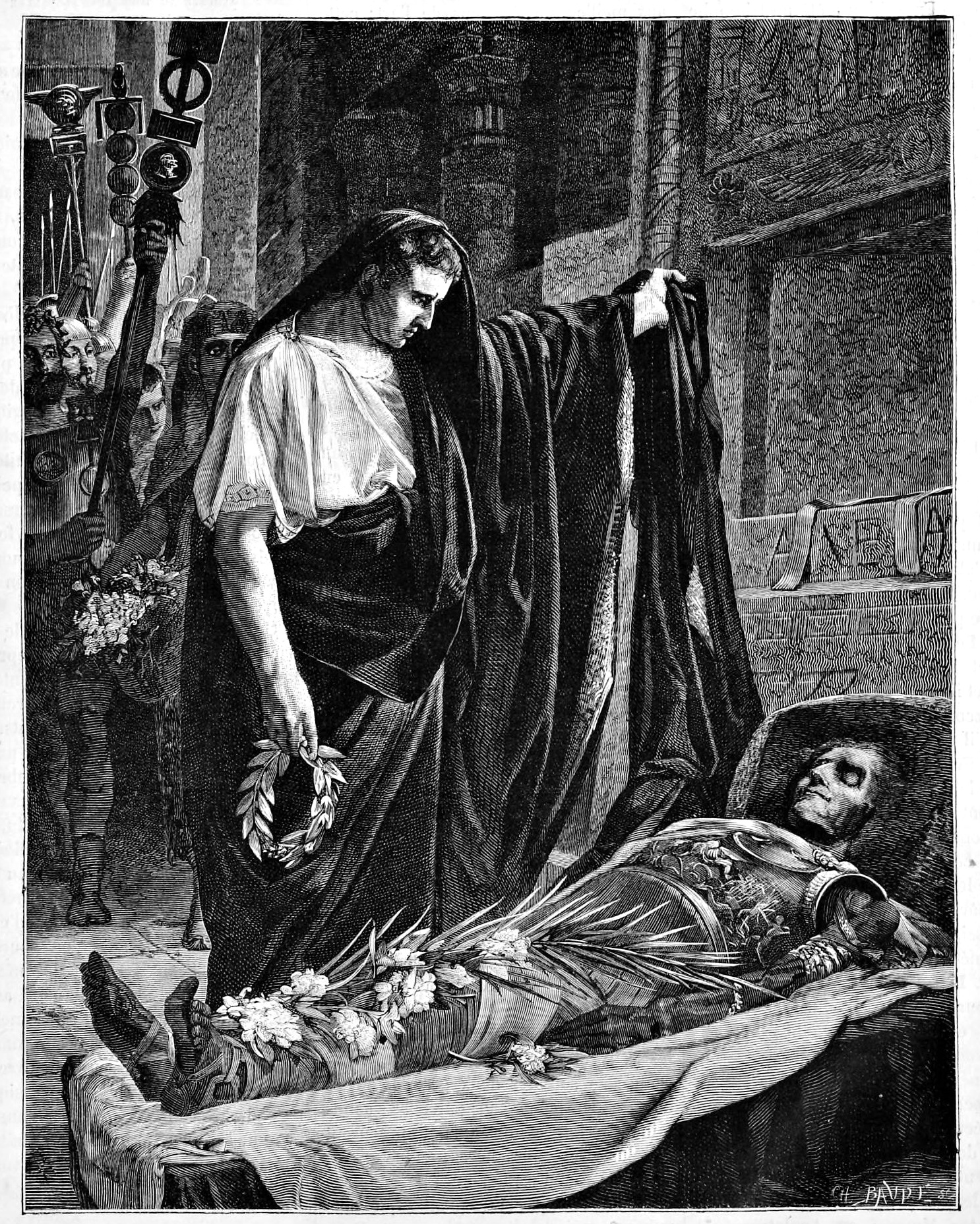 Augustus at the Tomb of Alexander), by François Schommer