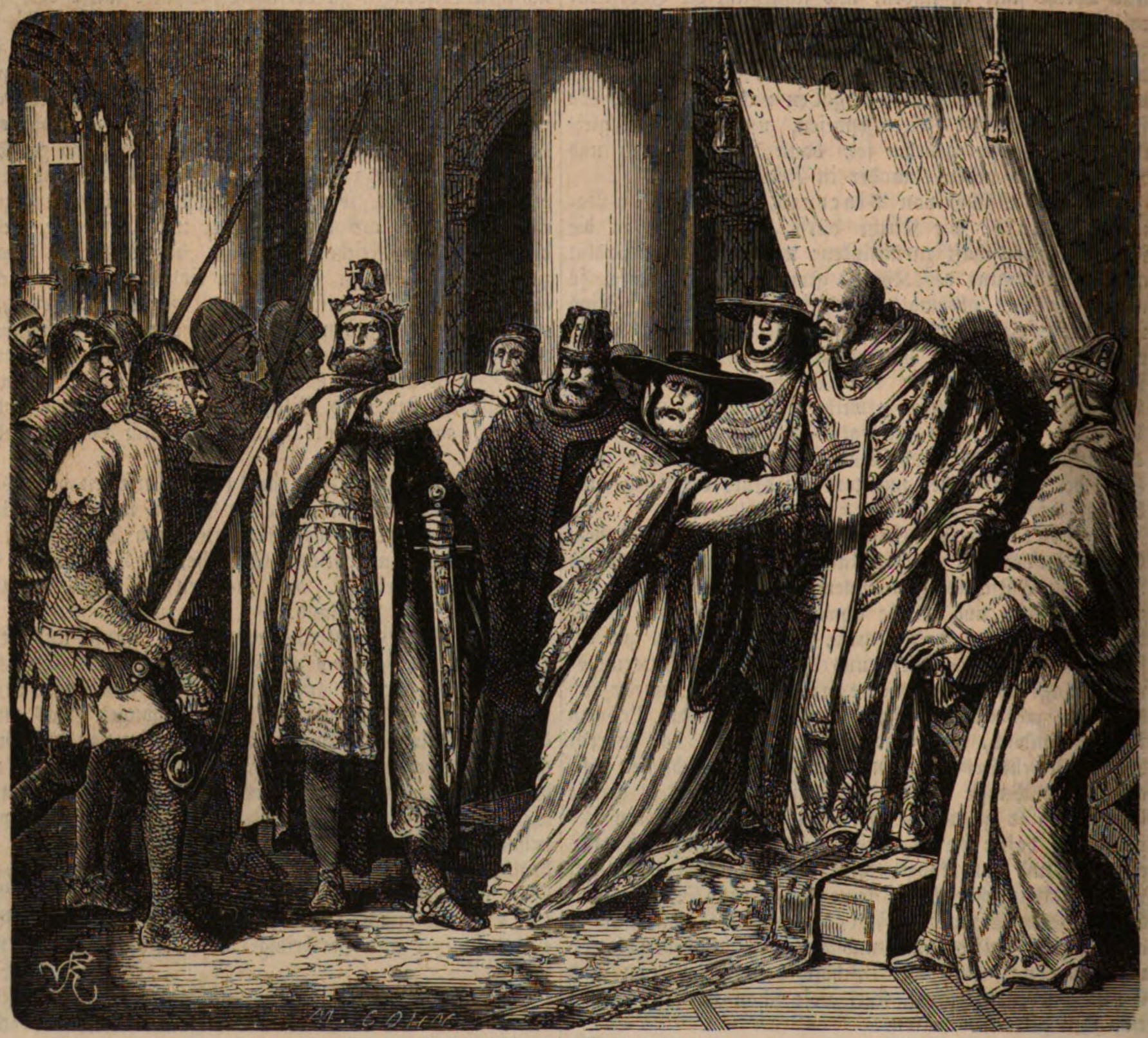 Imprisonment of Paschalus II by Henry V
