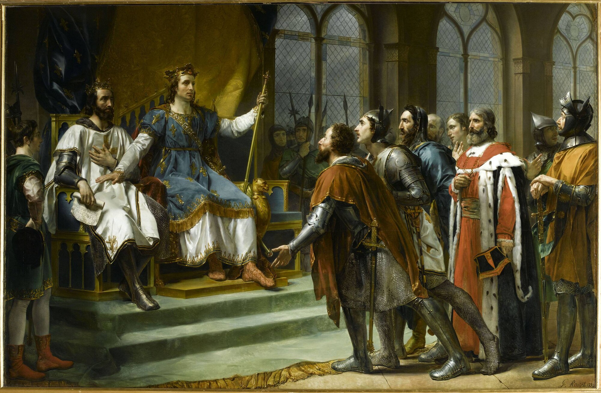 Louis IX (Saint Louis) mediator between the King of England and his barons