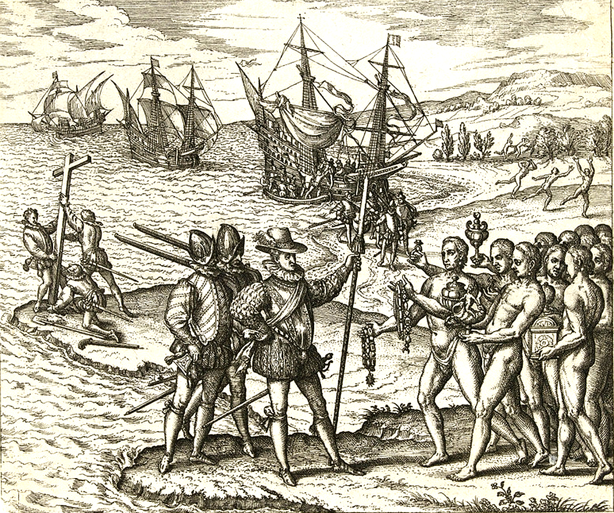 Columbus landing on Hispaniola