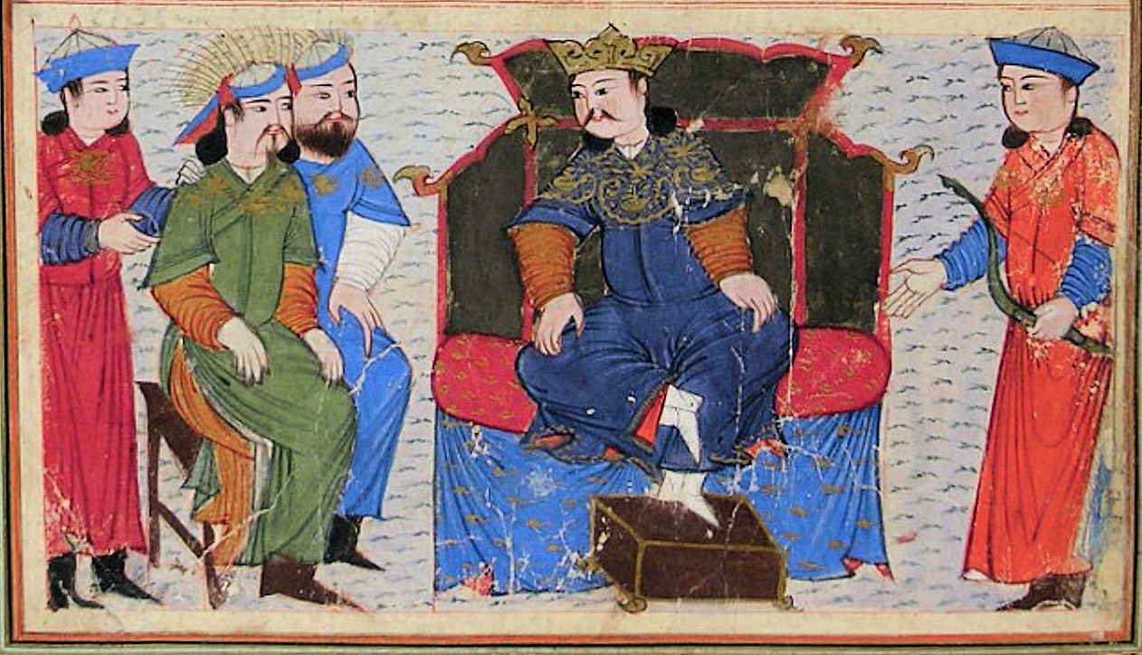 (own date) Council of Tuman, Köl Erki, Kayı Yavgu Han and Korkut, 1426-30 Herat, folio 387a. Jami al-Tawarikh