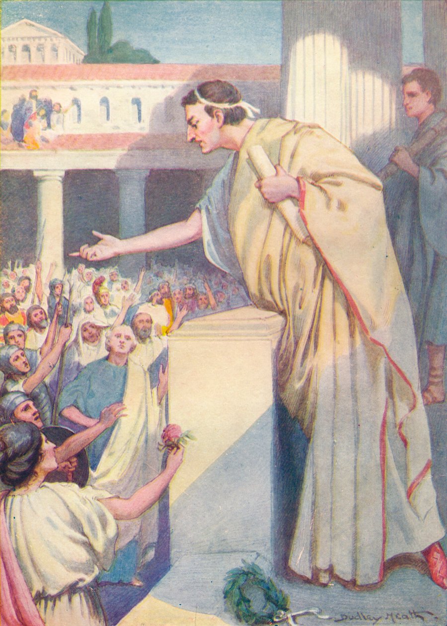 The following morning Cicero made another speech against Catiline
