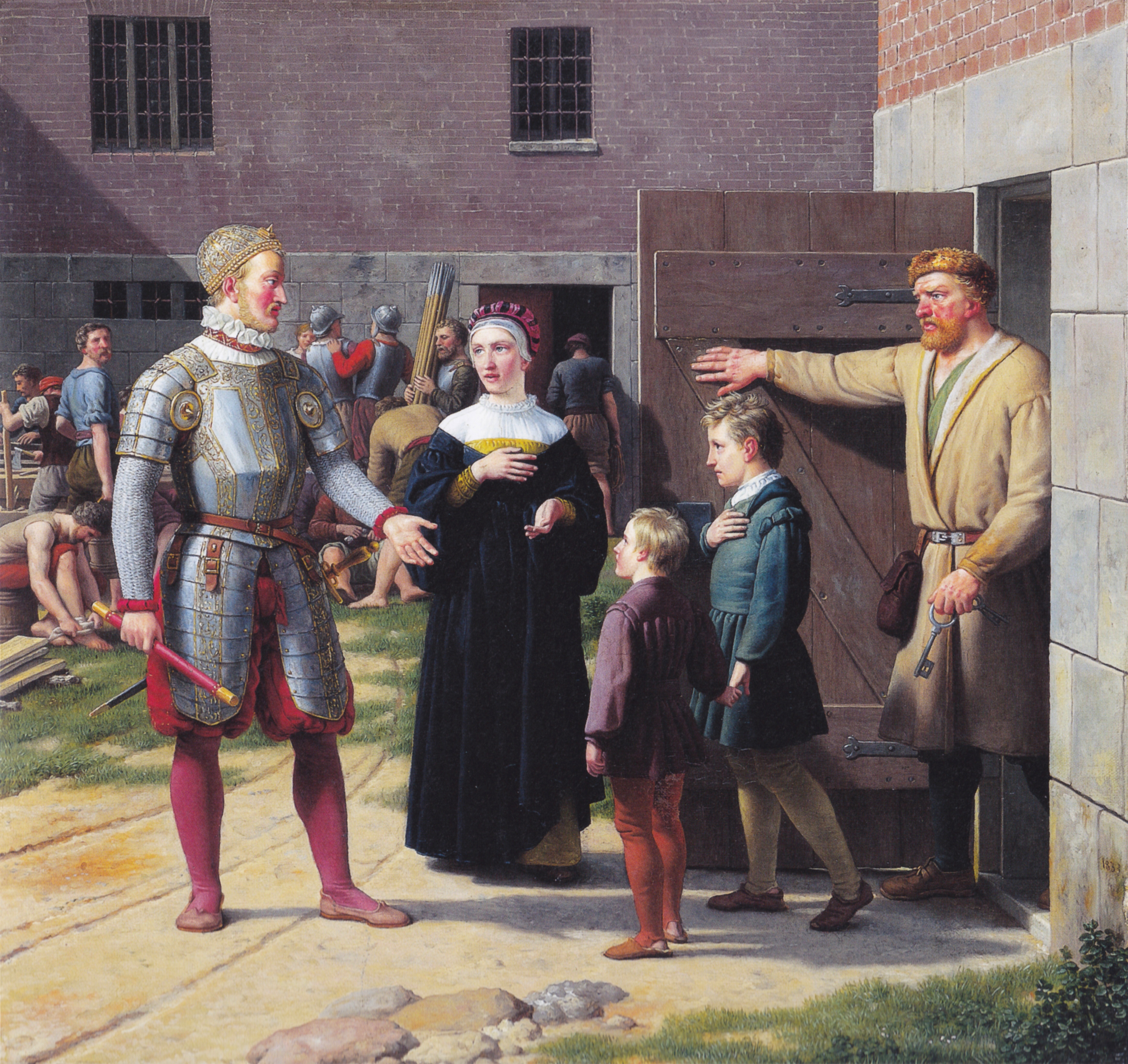 Frederik I of Denmark releases the widow and children of Sten Sture from captivity