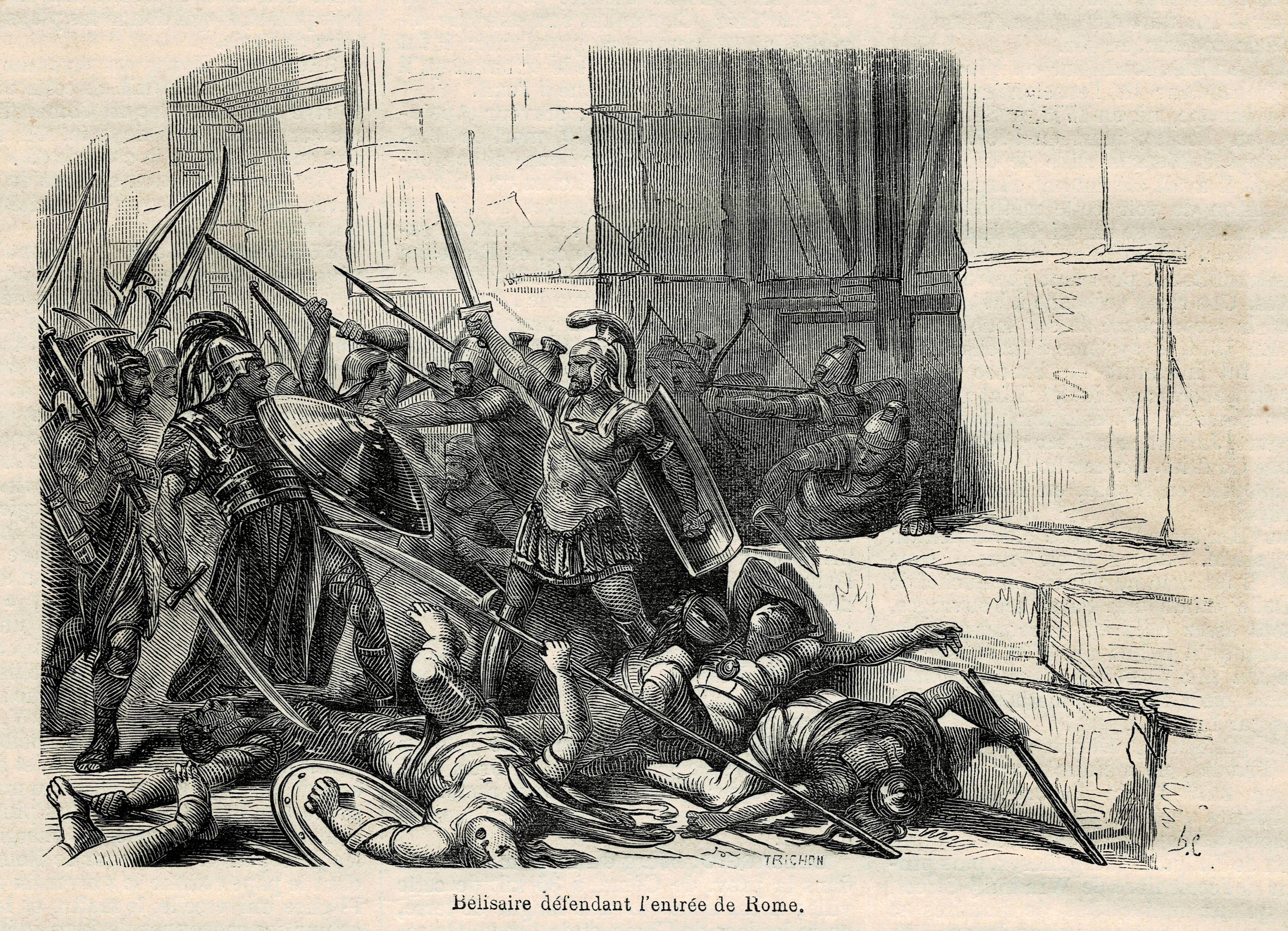 Belisarius defending the entrance to Rome