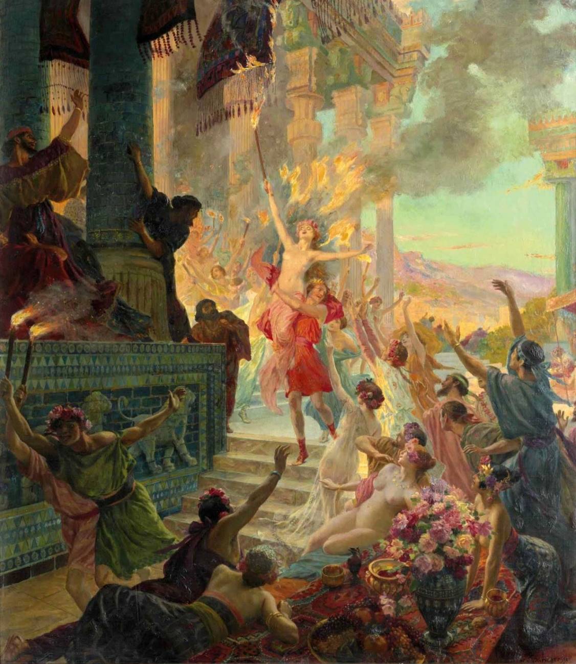 The burning of Persepolis, 1890, by Georges-Antoine Rochegrosse