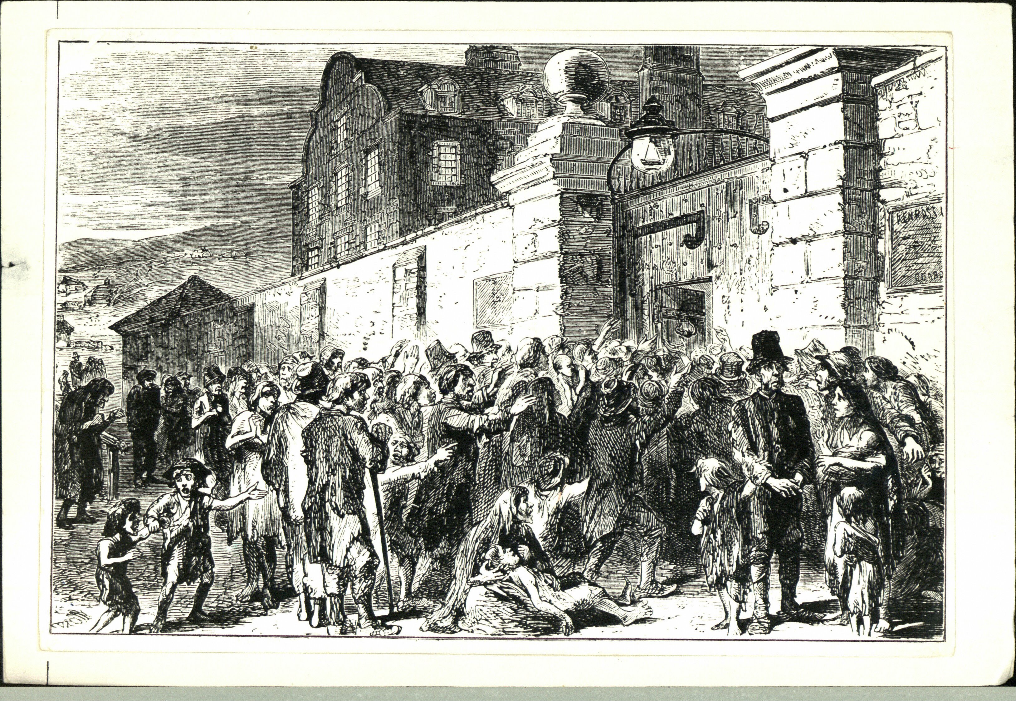 Peasants at the Gate of a Workhouse or Mis Fami Ireland