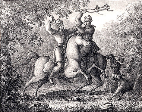 Alrik and Erik kill each other with their horse bits