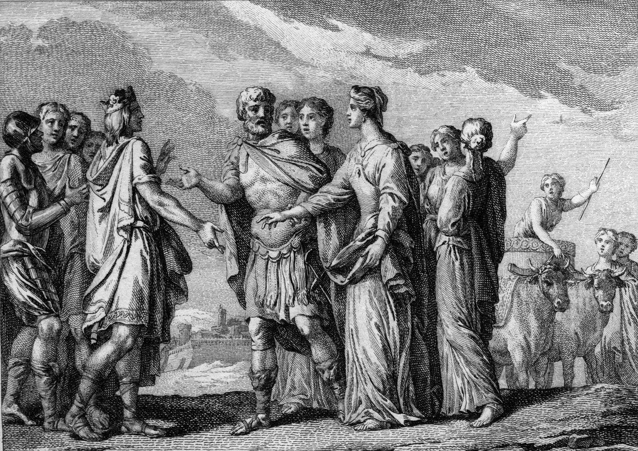 Marriage of Clovis I (466-511), King of the Franks, with Clotilde (Saint Clothilde, 475-545)