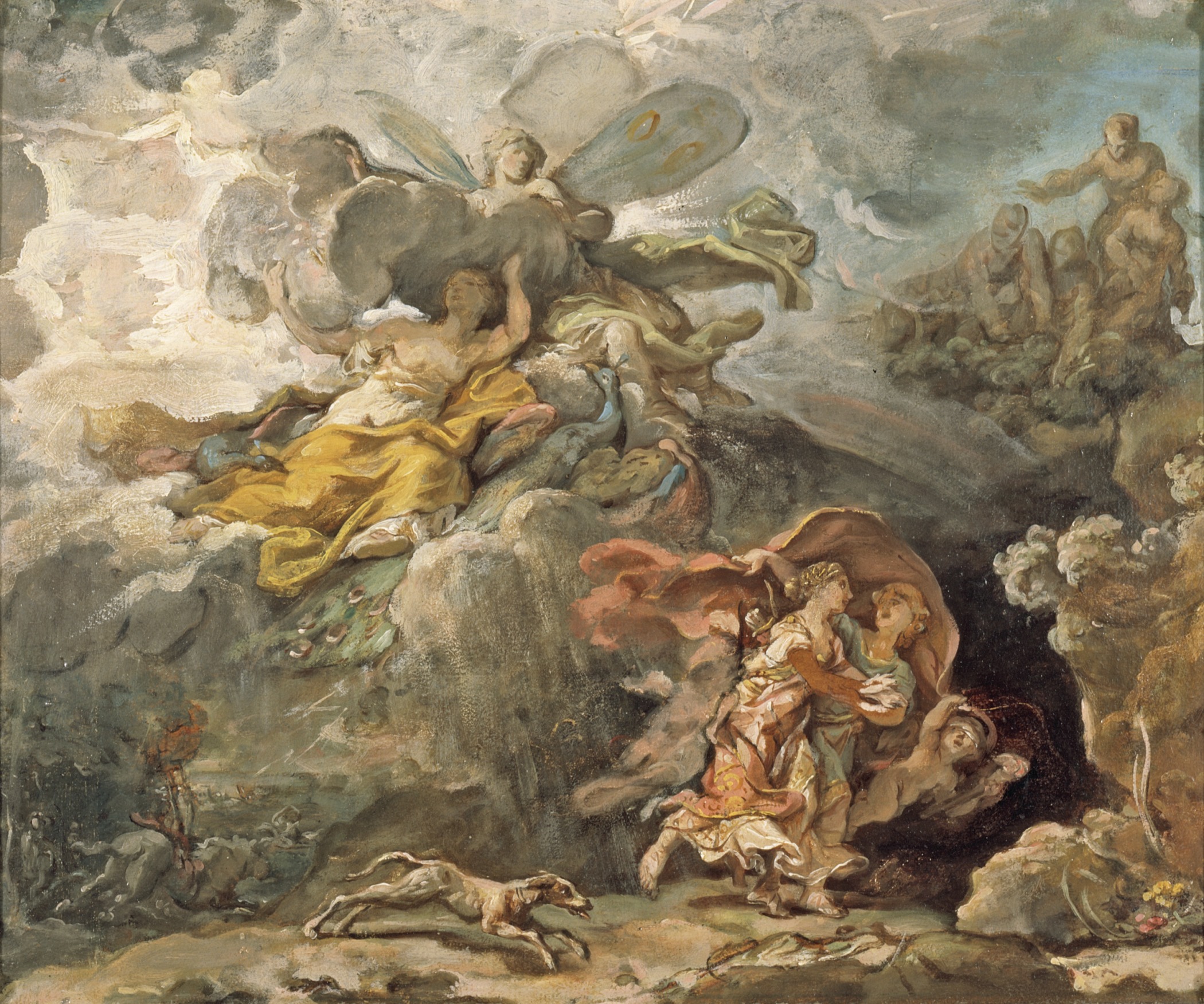 Aeneas and Dido Fleeing the Storm Jean-Bernard Restout